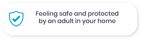 Feeling safe and protected by an adult in your home